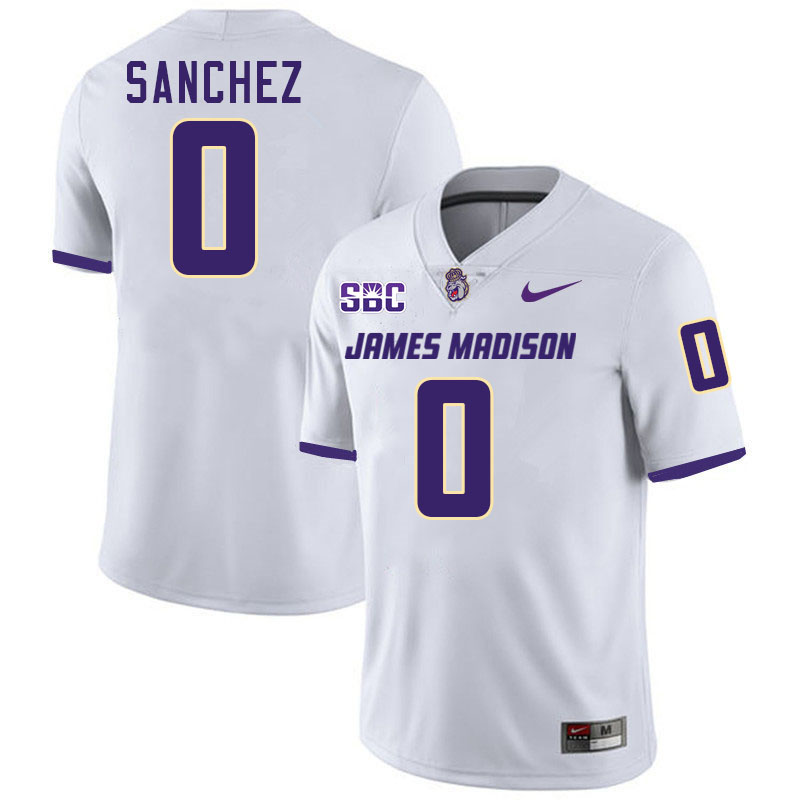 #0 Jaylan Sanchez JMU Jersey,James Madison Dukes Football Jerseys Stitched-White #0 Jaylan Sanchez JMU Jersey,James Madison Dukes Football Jerseys Stitched-White
